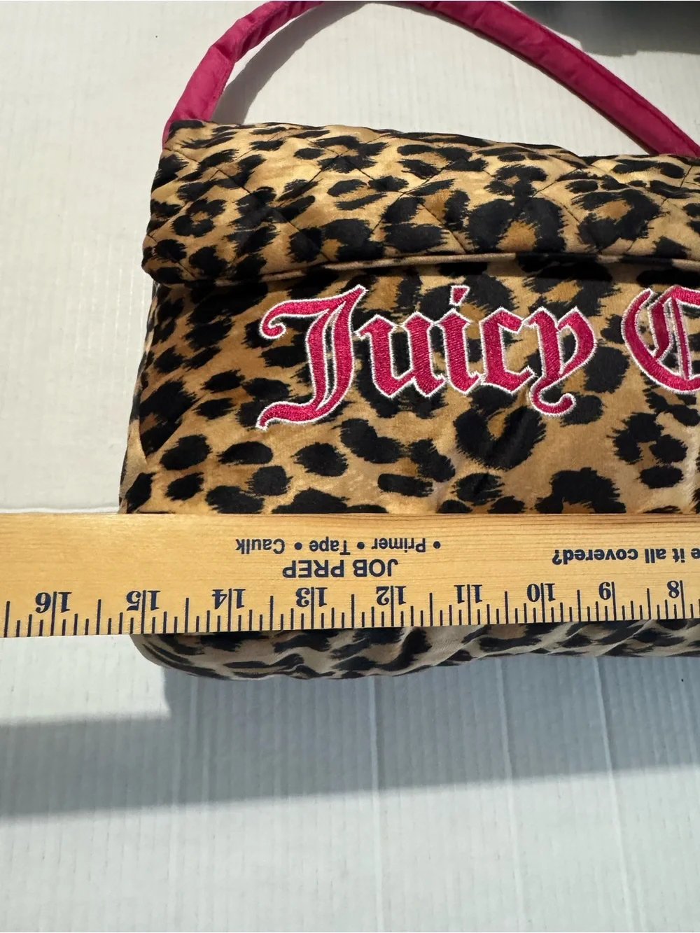 Juicy Couture leopard print Quilted Shoulder Bag decorative pillow BNWT